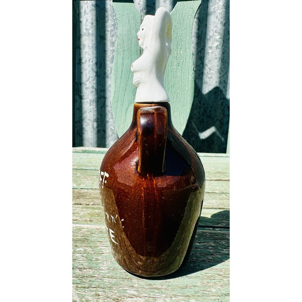 Vintage Mid Century Nude Pin-Up Decanter Jug Pour-Through Stopper Made In Japan - Picture 2 of 12